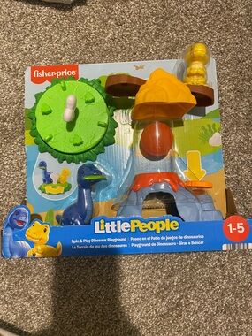 Fisher-Price Little People Spin & Play Dinosaur Playground Playset brand new